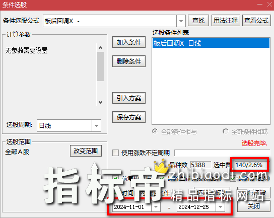 板后回调指标
