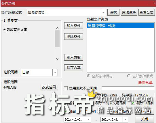 尾盘逆袭指标