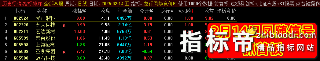 2025龙行凤随指标