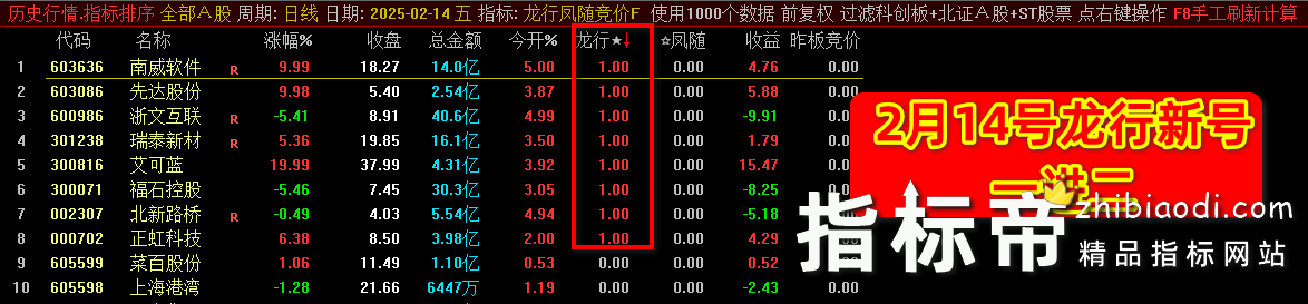 2025龙行凤随指标