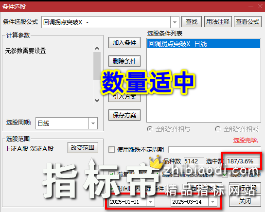 回调拐点突破指标