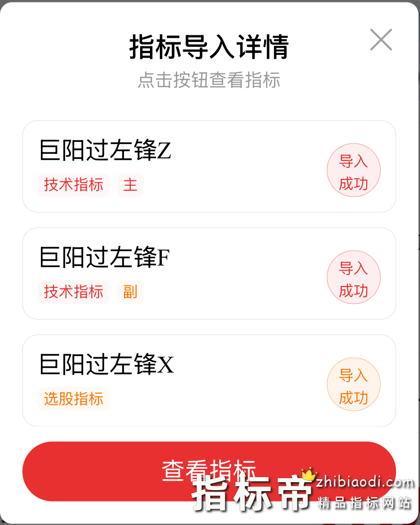 巨阳过左峰指标