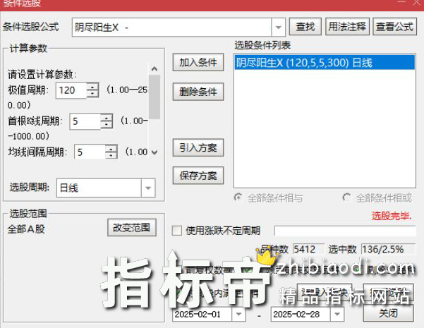 阴尽阳生指标