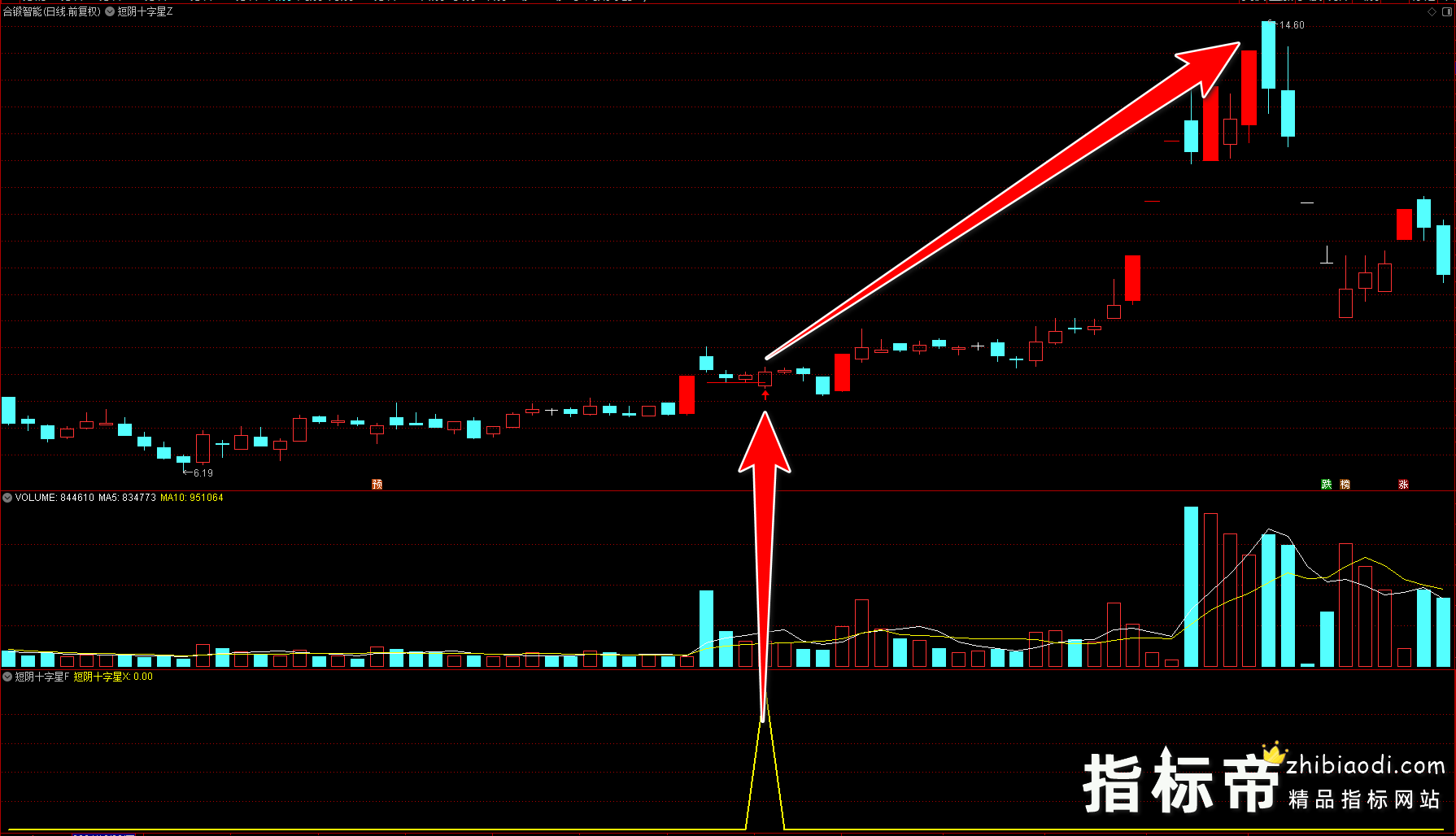首板短阴十字星指标
