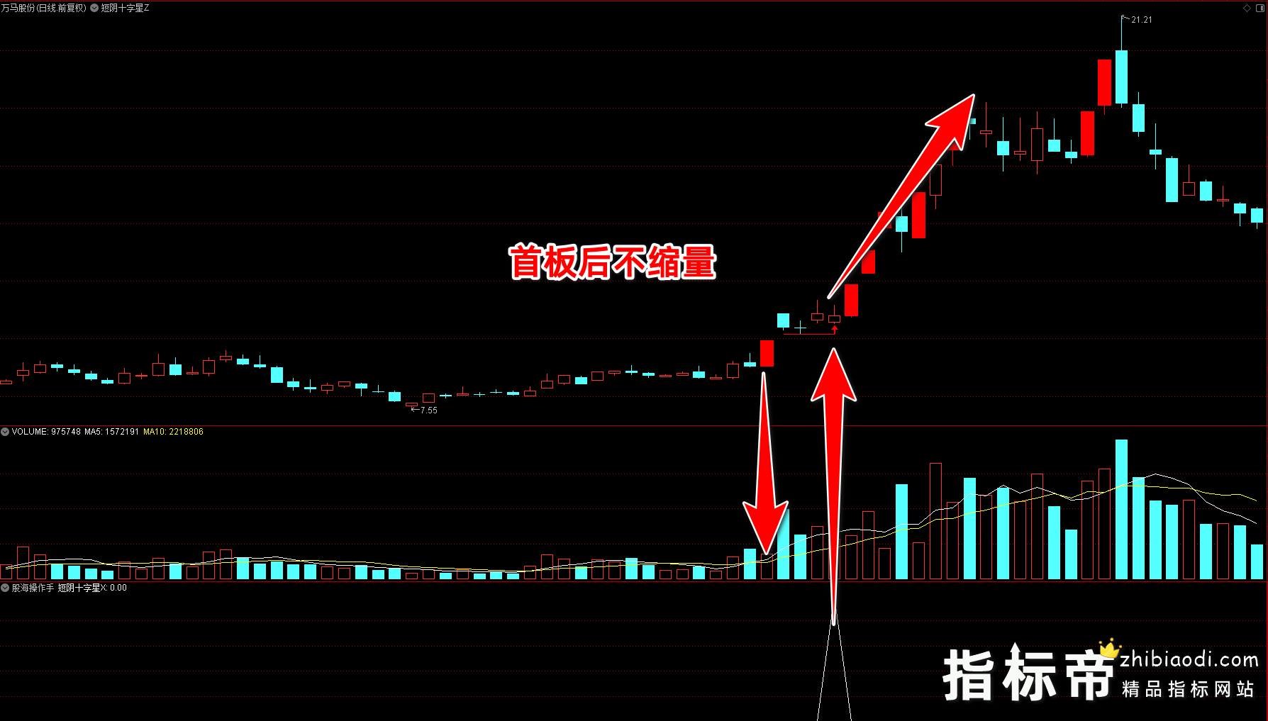 首板短阴十字星指标