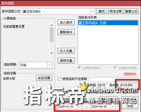霸王回马枪指标