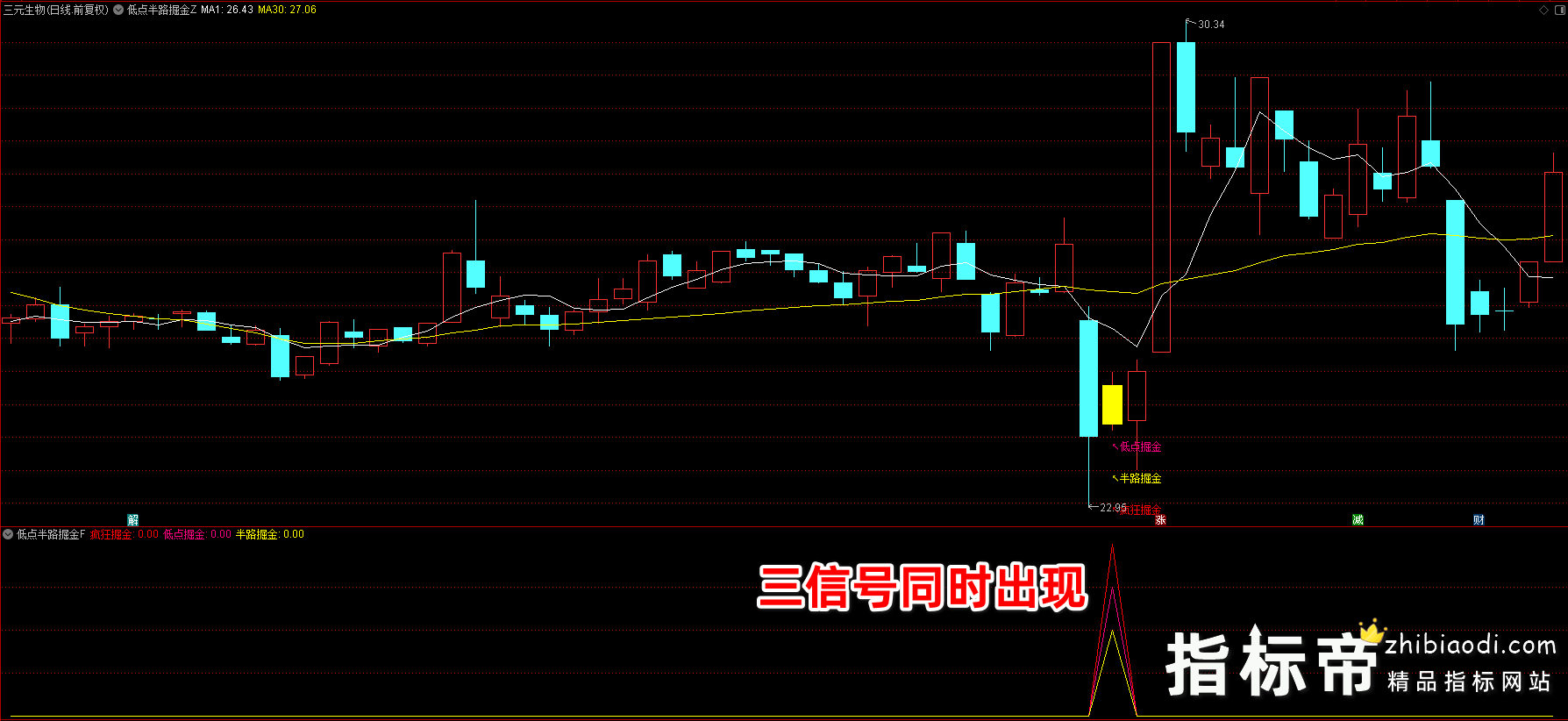 低点/半路/疯狂掘金指标