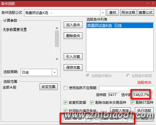 高量阴试盘k指标