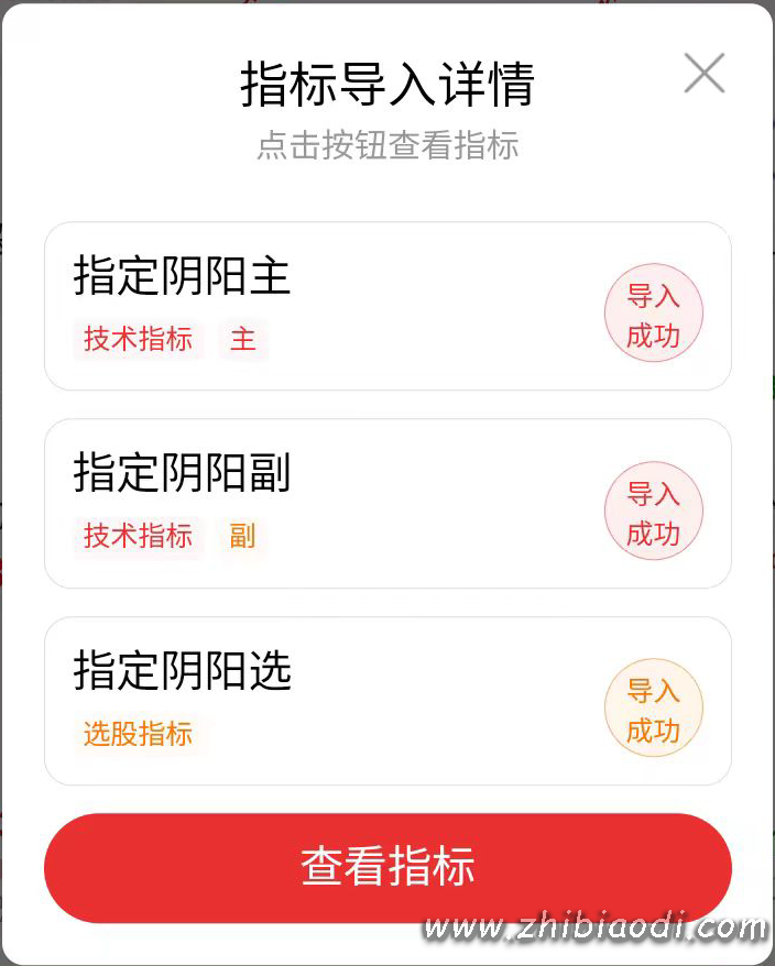 一指定阴阳指标