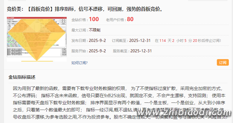 首板竞价指标