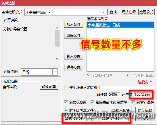 十字星抓板指标