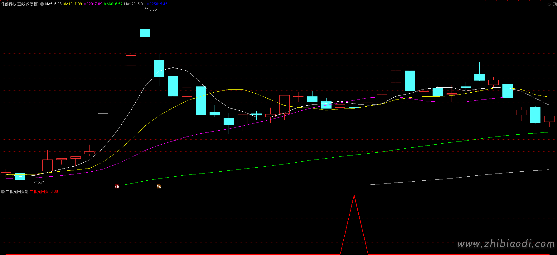 二板龙回头指标 二板龙回头指标