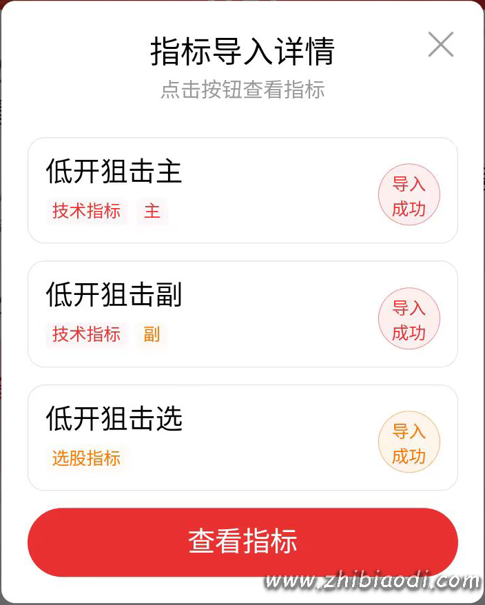 低开狙击指标