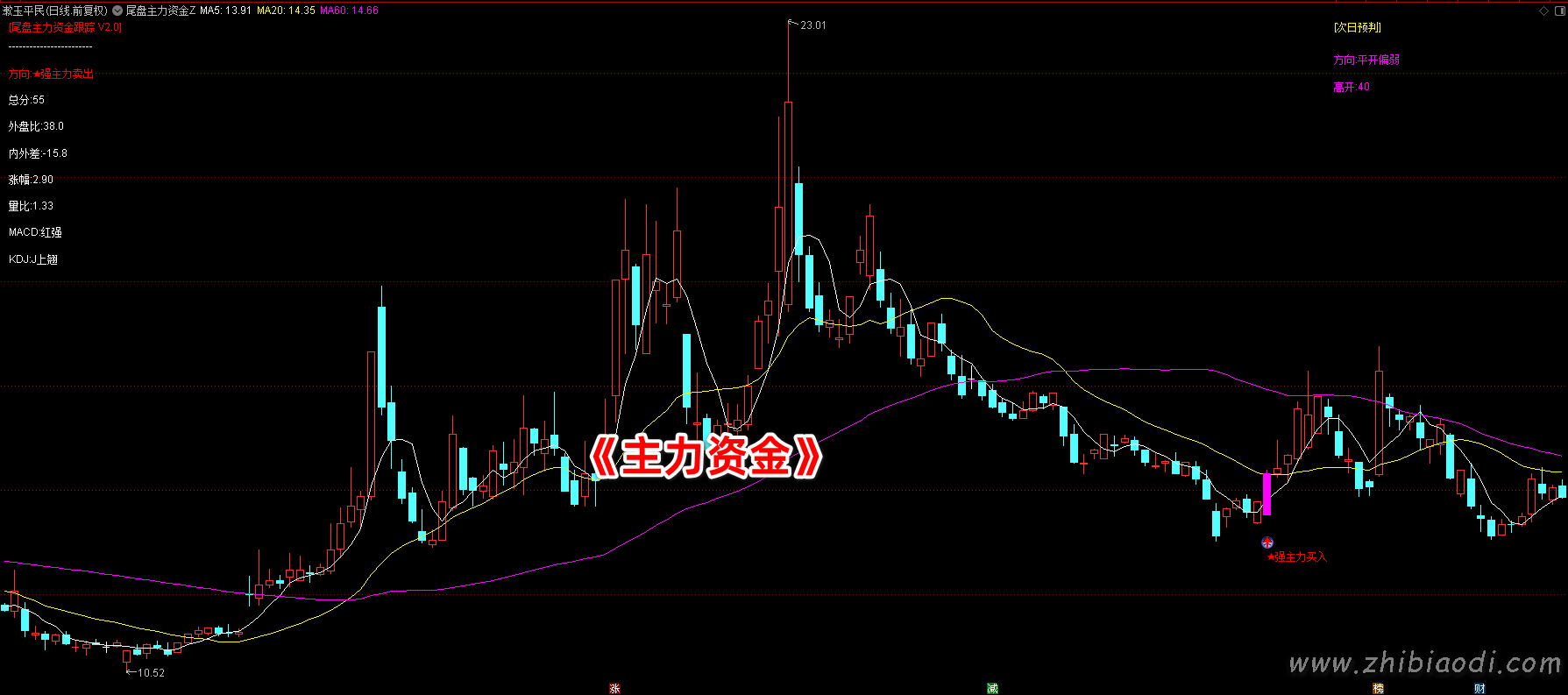 尾盘主力资金跟踪指标 尾盘主力资金跟踪指标