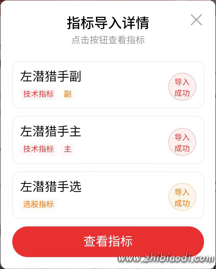 左潜猎手指标 左潜猎手指标