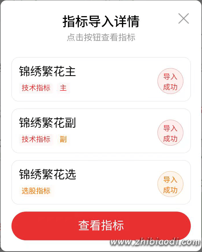 锦绣繁花指标
